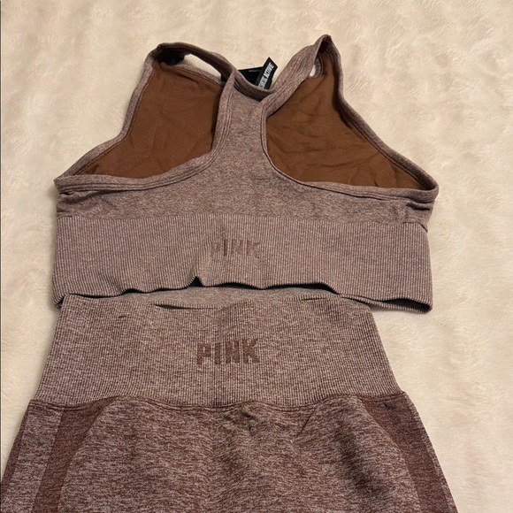 Victoria Secret PINK Active Cocoa Brown Fitness Set - Picture 8 of 13